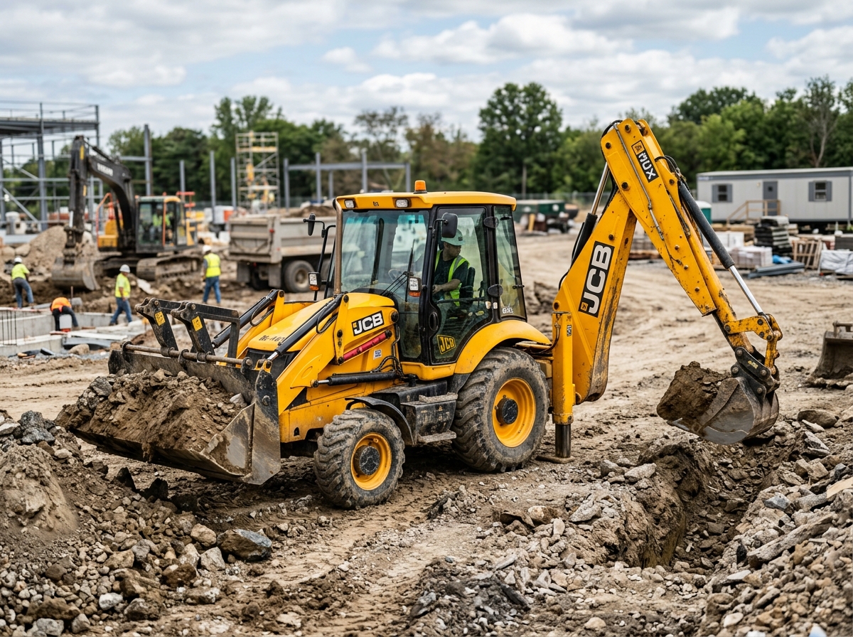 Backhoe loader earthmoving machine